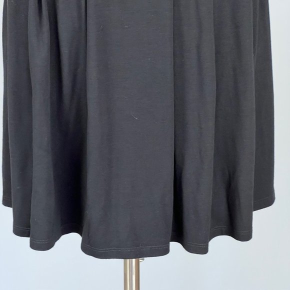 Eileen Fisher Black Pleated Pull On Skirt Stretch Jersey Knit size Small - Picture 8 of 12